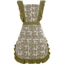 Vintage blomsterprintet forkle med lommer