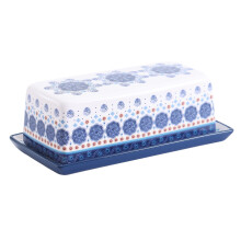 Bico Blue Talavera Keramik-Butterdose mit Deckel
