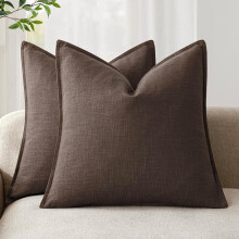 Housses de coussin en coton ramie 50x50cm, lot de 2