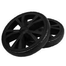 Lot de 2 roues de rechange universelles noires pour chariot de supermarché