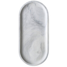 Ceramiczna taca śniadaniowa jasnoszara 25,5 x 11,8 cm