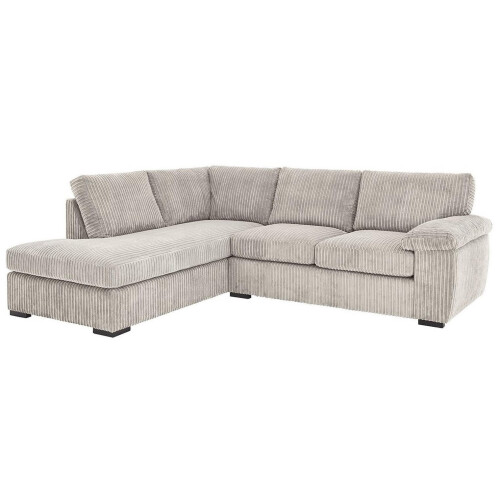 Furniture 786 Amalfi Jumbo Cord Left Hand Corner Sofa Mink 1