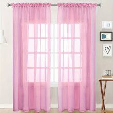 Tenda in voile trasparente per finestra, 132x160 cm, con occhielli.