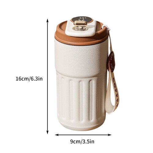 Caneca térmica Jacenvly com visor LED, 450ml 1