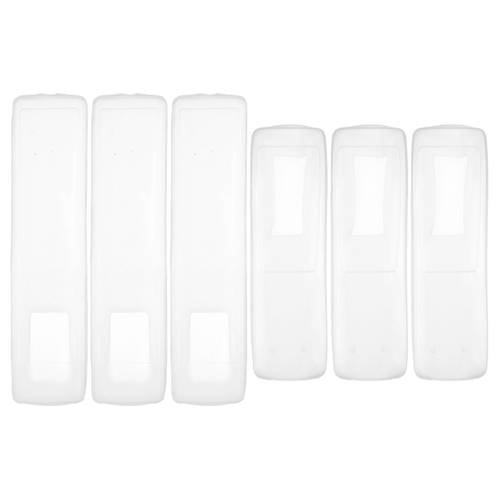6Pcs Silicone Remote Protective Cover Clear Sleeve For Tv & Ac Remotes 3763675614435