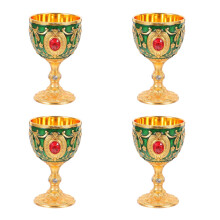 4Stk Retro Kelch Zinklegierung Vintage Goblet Für Zuhause