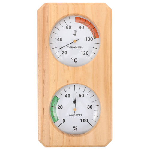 Sauna Hygrometer Mit Temperaturmesser Für Dampfbad Beige