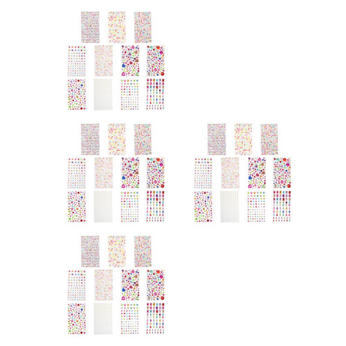 Colored Acrylic Rhinestone Stickers Self Adhesive for Crafting