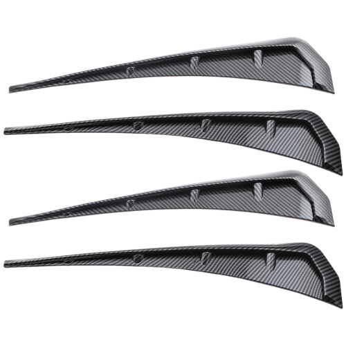 2Pairs Plastic Car Side Vent Covers Black Decorative Air Vent Strips