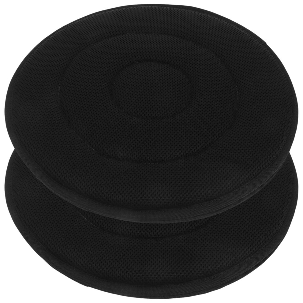 2Pcs 360 Degree Swivel Car Cushions For Elderly Car Assistance Black 3763497277863