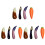 12Pcs Ceramic Spoon Fork Stand Vegetables Design Chopstick Holder 1