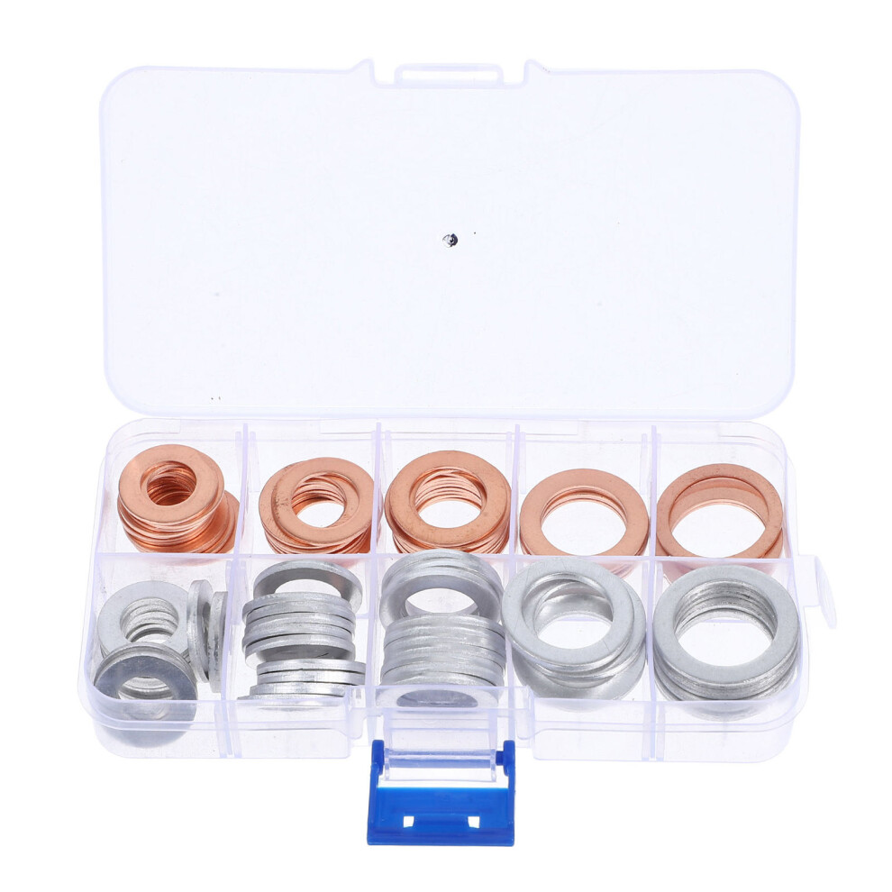 Oil Drain Plug Washer Set Copper Aluminum Crush Gasket Sump Seal 3763563200177