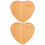 2Pcs Durable Bamboo Heart Craft Base for DIY Mosaic Coaster Making 1