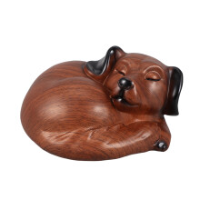 Light Brown Resin Pet Cremation Urn Indoor Dog Memorial Keepsake