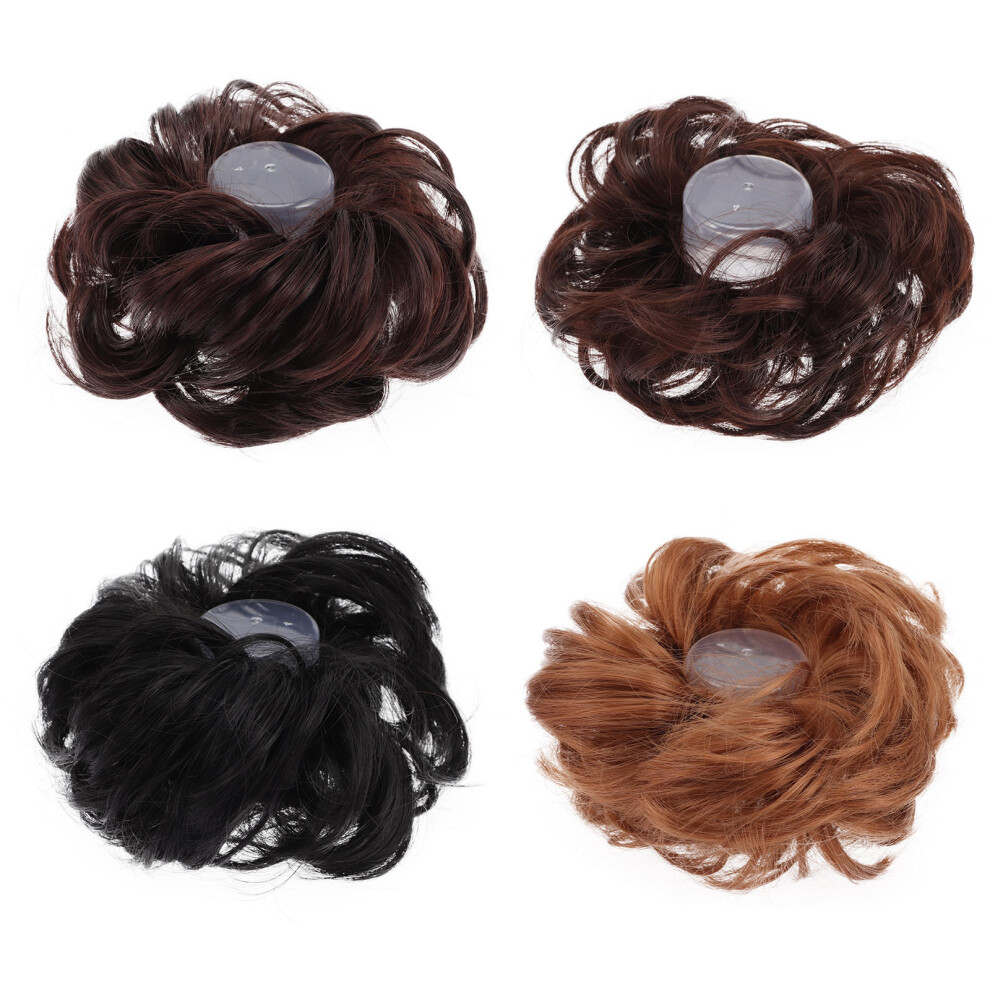 Villcase Unisex 12Pcs Assorted Color Ponytail Chignon Hair Bun Extensions Easy To Use