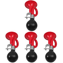 4Pcs Lightweight Iron Bike Horns Red for Adult Handlebar Mount