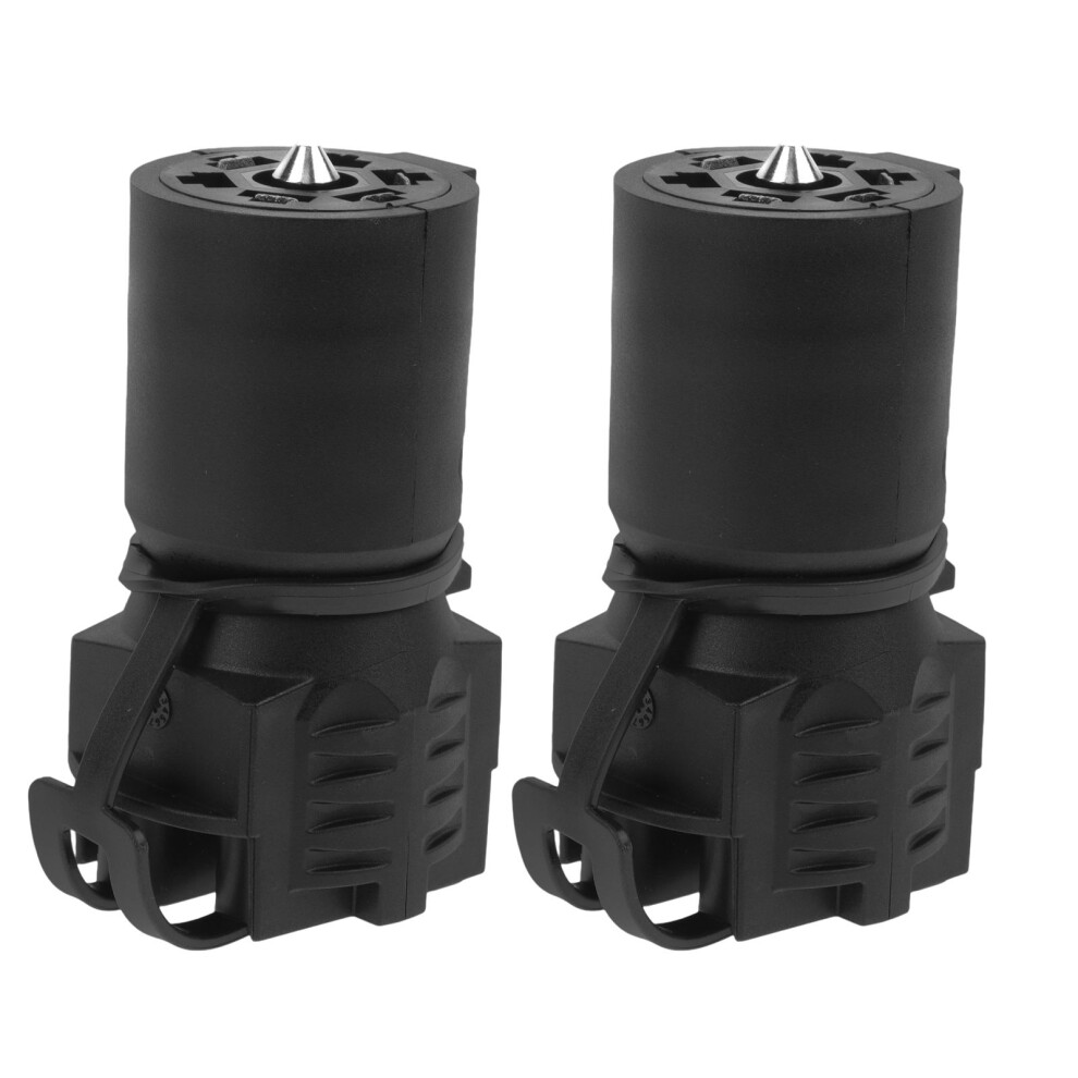 2Pcs Insulated 7 Pin To 4/5 Pin Trailer Plug Adapter Abs Copper Black 3763741364387