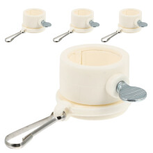 4-delige vlaggenmastringen met draaibare clips, wit