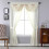 Gold Polyester Floor-Length Curtains with Waterfall Valance 1