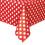 Ruby Red Polka Dot Plastic Party Table Cover (137x274 cm) 1