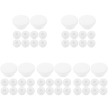 50Pcs Plastic Overflow Drain Caps White for Washbasin Sink Overflow