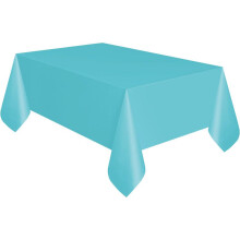 Terrific Teal Plastic Table Cover (137x274 cm)