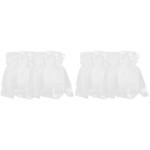 2Paires Accessoires Poignets Pour Fête Et