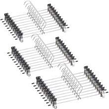 Metallgalgar med justerbara klämmor – Galgar för byxor och kjolar, skrynkelfria, platsbesparande, 30-pack.