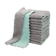 Kjøkkenhåndklær - Ikke spesifisert - 12 stk - Absorberende mikrofiber - 25x25 cm - Hvit