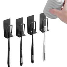 Conjunto de 4 suportes de parede para escovas de dentes elétricas com adesivo para banheiro, em aço inoxidável.