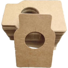100 vinetiketter i kraftpapper - flaskhalsetiketter - 5,7 x 8,9 cm - bruna - gör-det-själv-etiketter
