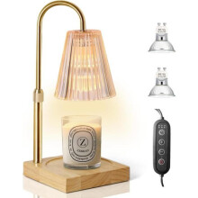 Lampă încălzitoare cu lumânări - Chihlimbar - Electrică - Temporizator - Variator de intensitate - Vintage