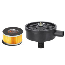 Air compressor intake filter, air compressor muffler filter, black noise muffler for ports