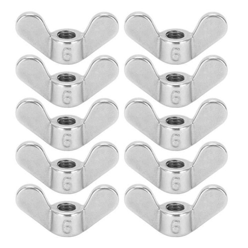 Flügelmuttern – M6 – Edelstahl 304 – 10er-Pack – Einfache Handhabung