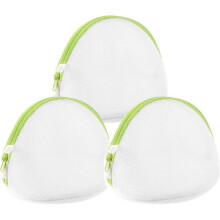 3 genanvendelige vaskeposer til vaskemaskiner med lynlåslukning til bh'er.