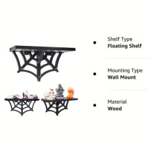 Halloween - Halloween Decoration - Wall Shelf - Shelves - Wood - Halloween Decoration - With Hook - Suitable for
