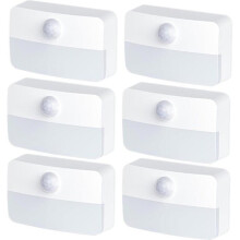 6-delad LED-nattlampa med rörelsesensor - Nattlampor med sensor - Smart rörelsedetektor - Nattlampa
