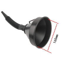 Multifunctionele filtertrechter - Flexibele tuit + verwijderbaar filter - Diameter 165 mm - Zwart - Kunststof