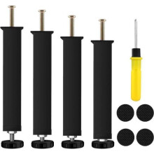 Screw-in Bed Legs | Set of 4 | Adjustable Height 20-22cm | 500kg Capacity | Rust-Resistant Cold Steel | +Accessories | High Quality