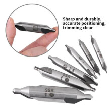 Center drill bits, 6pcs 1 - 1.5 - 2 - 2.5 - 3 - 5mm 60 degree HSS center drill bits set - DBA