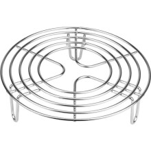 1 rond stoomrekje voor een steelpan - Roestvrijstalen stoomrekje - Onderzetter - Grillrooster -