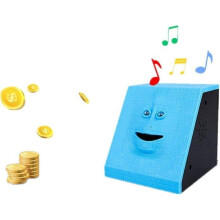 En finurlig musikalsk sparegris formet som en gris, ideel til børn.