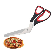 Professionell pizzasax, pizzaskärare, pizzaskärare i rostfritt stål, 27 cm stor multifunktionell pizzakniv