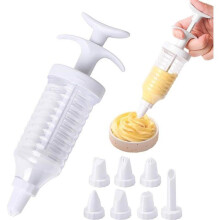 9-piece set - Piping nozzles - Filling syringe - Cupcake and cake decorating kit