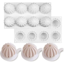 Set of 2 silicone molds for succulents and cacti, non-stick chocolate molds, flexible candy molds and