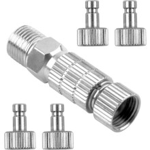 5-delt airbrush-adaptersæt, universelle 1/8" han-hun-fittings, airbrush-adapter, airbrush-fitting