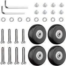 Set mit 4 universellen Ersatzrollen für Koffer, Trolleys und Kinderwagen, 50 mm x 18 mm