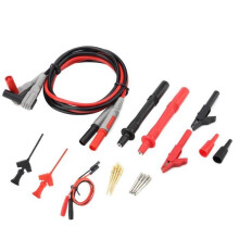 Multimeterkabel, elektroniska digitala multimetertestkablar med krokodilklämmor, probspetsset