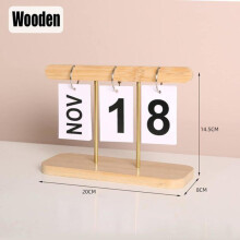 Kalender - 2026 Kalender - Evighedskalender med daglige ark - Genanvendelig skrivebordsdekoration - Tilbehør