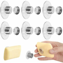 6er-Set magnetische Seifenschalen mit Saugnäpfen, kein Bohren erforderlich, für Bad und Küche
